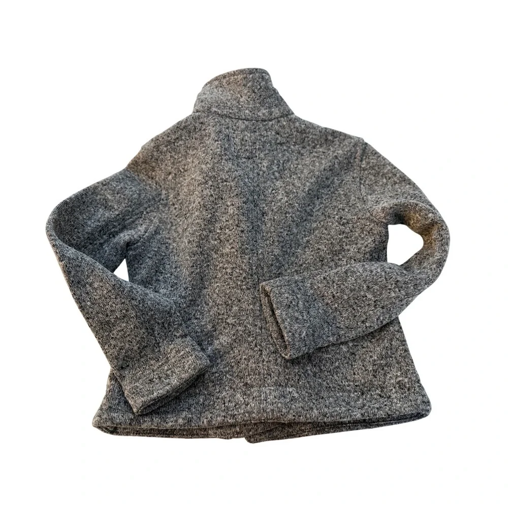 Old Navy Kids Gray Heathered‎ Knit Moto Jacket Zip Up Collar Size S 6 7
